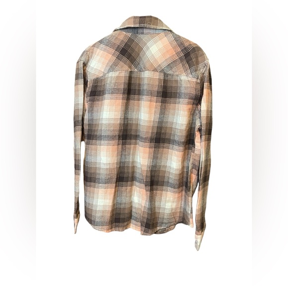 NWT A.N.A. Pink and brown flannel button down - Picture 3 of 5